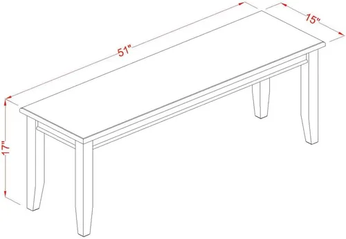 Miniatura 7 de East West Furniture PSML6D-MAH-W - Juego de mesa de comedor moderno de 6 piezas que contiene una mesa rectangular de madera con hoja de mariposa y 4