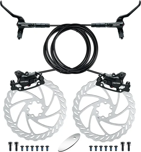 Miniatura 10 de Kit de Freno de Disco para Bicicleta, Caliper de Aluminio Delantero y Trasero, Palanca de Freno de Bicicleta de Aleación de Aluminio Completa, Rotor