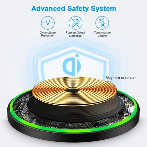 Miniatura 4 de Cargador inalámbrico de carga rápida para Samsung Galaxy S25 Ultra S25+ S25 S24 S23 FE S22 S21 S20 S10, cargador inalámbrico Android de 15 W