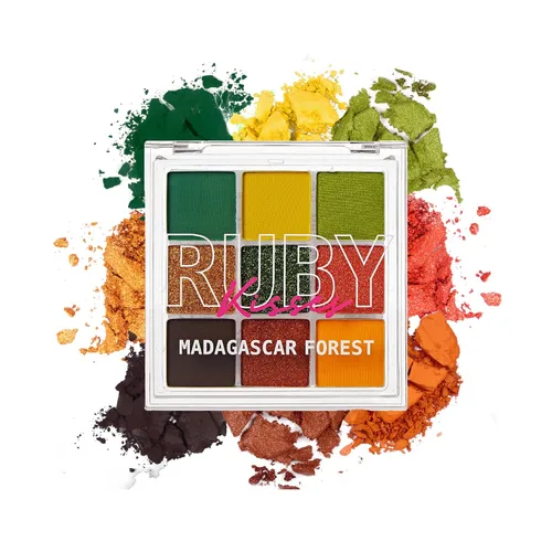 Miniatura 7 de Ruby Kisses Paleta de sombras de ojos altamente pigmentado maquillaje de ojos 9 tonos mate brillante paleta de sombra de ojos metálica, maquillaje