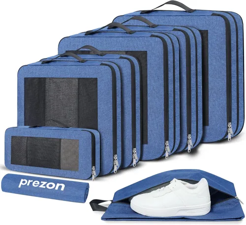 Juego de 8 juegos6 juegos4 cubos de compresión para viajes, artículos esenciales ligeros de viaje para vacaciones, accesorios de viaje para maleta,