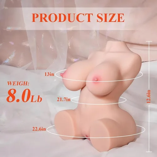 Miniatura 3 de TANTALY Selena - Muñeca sexual de torso de 8 libras, juguete sexual masculino con pechos grandes y culo ultra suave, muñecas sexuales realistas