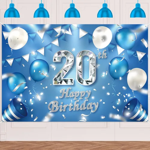 Miniatura 42 de Cartel de feliz cumpleaños número 11, globos de decoración de fondo de confeti de cristal, decoración temática para niños o niñas, vítores a 11