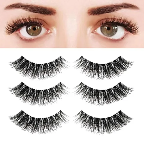 Miniatura 14 de Pestañas de Aspecto Natural Pestañas Postizas - BEPHOLAN Pestañas Postizas 3D Súper Esponjosas Pestañas Postizas Banda Transparente Pestañas Wispy