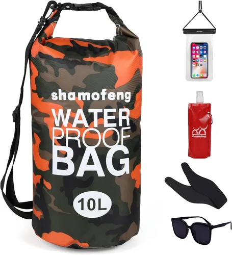 Bolsa seca impermeable de 5L/10L/15L/20L/30L Mochila de almacenamiento en seco con funda para teléfono, botella de agua plegable, gafas de sol,