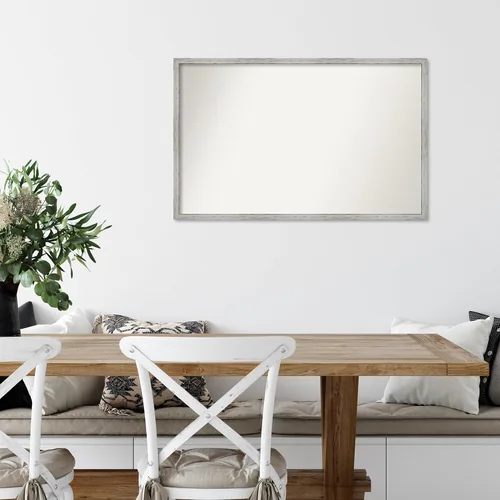 Miniatura 87 de Amanti Art Espejo de baño blanco para sobre el fregadero, 32 x 45 pulgadas, espejo de tocador rectangular blanco esbelto, marco de madera moderno