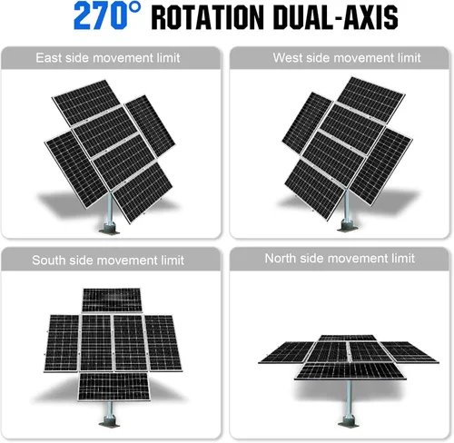 Miniatura 6 de ECO-WORTHY Sistema de panel solar de seguimiento de doble eje (aumenta un 40% la potencia) con controlador de seguimiento, kit completo