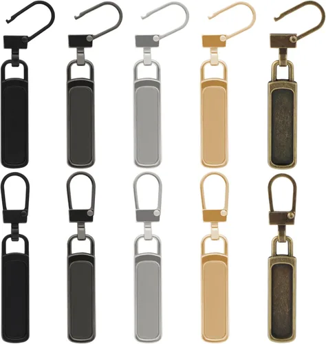 Miniatura 8 de Reemplazo de tirador de cremallera, 16 piezas de pestañas de cremallera desmontables con cordón extensor para equipaje, ropa, chaquetas, mochilas