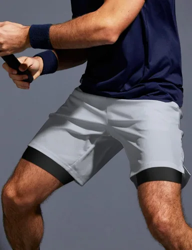 Miniatura 6 de Aolesy Pantalones cortos de correr para hombre de 57 pulgadas, de secado rápido, pantalones cortos de gimnasio con bolsillos, entrenamiento de tenis