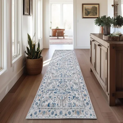 Miniatura 125 de jinchan Lima - Alfombra de pasillo lavable de 2 x 6 pies, antideslizante, de pelo corto, suave, ultrafina, alfombra envejecida para casa de campo