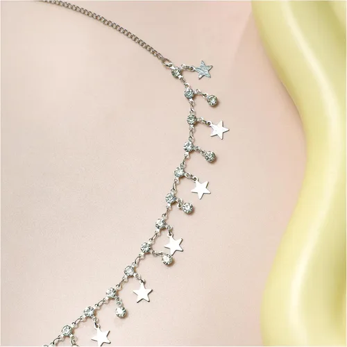 Miniatura 4 de Sexy estrellas colgante de diamantes de imitación cadena de cintura cinturón verano estrella borla cadena cuerpo cadena festival rave vientre collar