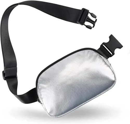 Miniatura 8 de Riñonera cruzada negra para mujer, bolsa de cinturón ajustable para exteriores, entrenamiento, viajes, casual, correr, senderismo, ciclismo