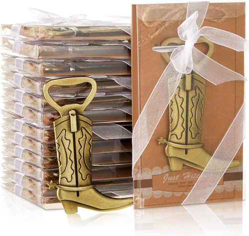 Miniatura 9 de Hortsun 36 juegos de abrebotellas para botas de vaquero para baby shower, regalos para invitados de fiesta, abrebotellas, regalos a granel para baby