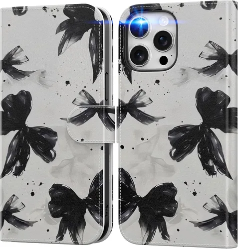 Miniatura 7 de DEENAKIN Funda tipo cartera para iPhone 15 con tarjetero + clip para efectivo, bloqueo RFID, protección contra caídas de grado militar y obras