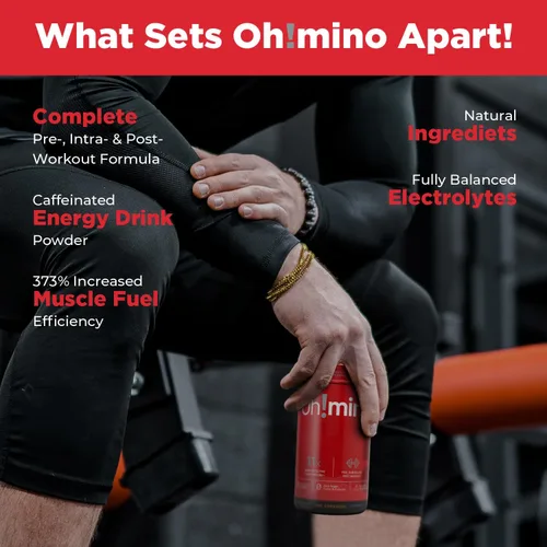 Miniatura 5 de Oh!mino Ohmino - Suplemento de aminoácidos esenciales, cápsulas con cafeína, los 9 EAA, BCAA, el aminoácido perfecto para entrenamientos, energía