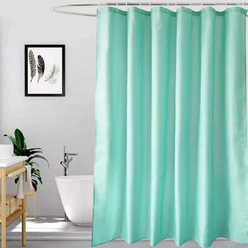 Miniatura 14 de Cortina de ducha EurCross azul marino, cortina de ducha de tela lavable a máquina y resistente al agua para baño 72 x 72 pulgadas