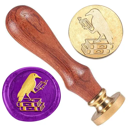 Miniatura 9 de Sello de cera para árbol de Navidad, sello de cabeza de latón de nieve de 1 pulgada con mango de madera, sello de cera de sellado de Navidad