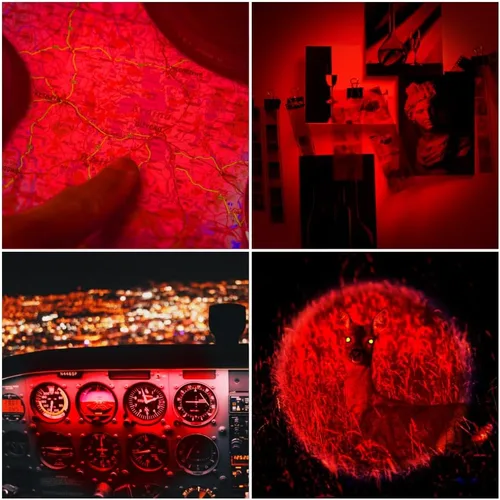 Miniatura 3 de Paquete de 3 linternas LED rojas de un solo modo linterna de luz roja de un modo de luz nocturna con zoom para astronomía, aviación y observación