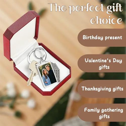 Miniatura 5 de Llavero de fotos Marco de fotos llavero colgante recuerdo de foto hebilla decorativa creativo DIY regalo llavero