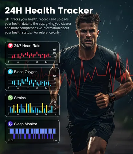 Miniatura 6 de LIGE EF1 - Relojes inteligentes para hombre, 1.43 pulgadas AMOLED Smartwatch con frecuencia cardíaca 24/7 para Android iOS, más de 170 modos