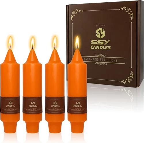 Miniatura 56 de Candelabros cortos de 5 pulgadas con velas cónicas verde oscuro, 4 piezas para cena, hogar, boda, fiesta, decoración