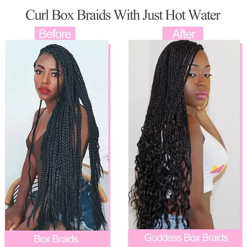 Miniatura 6 de Unionbeauty - Trenzas de ganchillo de 10 pulgadas, trenzas de ganchillo medianas sin nudos, 6 paquetes, trenzas de caja Goddess para mujeres negras
