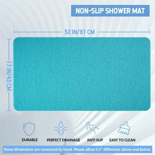 Miniatura 81 de Hargiis - Tapete antideslizante de secado rápido para tina y ducha, tapete exfoliante para pies, para baño, cocina u hotel, beige, 24 x 16 pulgadas