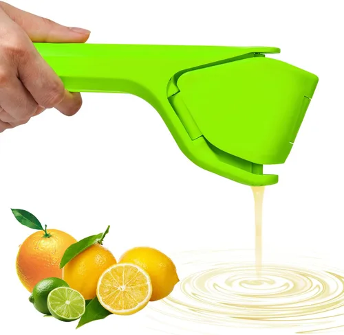 Exprimidor manual de limón, exprimidor de limón manual, fácil de usar, muy resistente, exprimidor de limón, exprimidor de jugo de limón para Verde