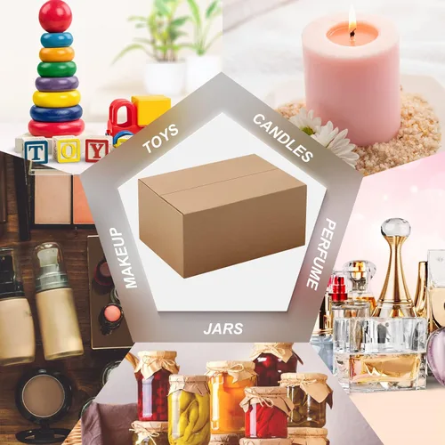 Miniatura 7 de CRUGLA Paquete de 40 cajas de envío de 8 x 6 x 4, cajas de cartón para pequeñas empresas, caja de correo corrugada a granel para embalaje