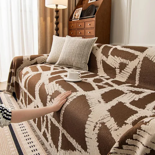 Miniatura 53 de ROOMLIFE Manta Funda Azteca Bohemia para Sofá, Decoración del Hogar Estilo Granja, Fundas de Sofá para Loveseat, Sofás de 2/3 Cojines, Apta