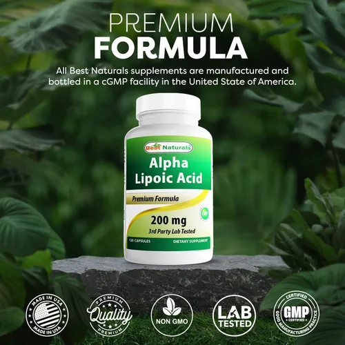 Miniatura 5 de Best Naturals Ácido alfa lipoico 200 mg 120 cápsulas (120 unidades (paquete de 3))