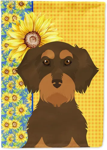 Miniatura 122 de Caroline's Treasures WDK5331CHF - Bandera de verano con diseño de girasoles rojos y blancos, manga grande, para porche, para colgar en la pared