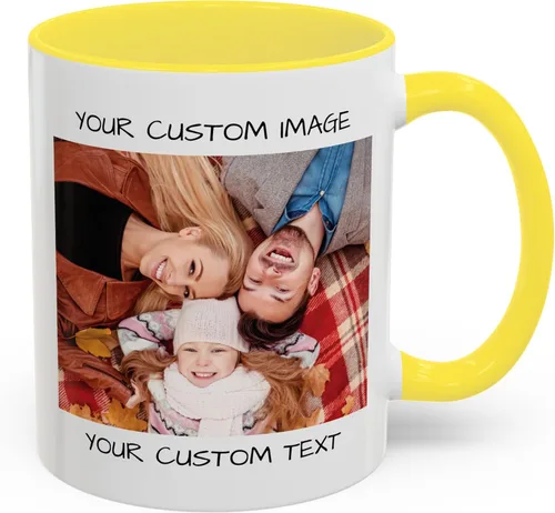 Miniatura 11 de Taza de café personalizada, regalo personalizado, taza de cerámica con foto, imágenes o texto, novedad de tazas personalizadas, perfecta para negro
