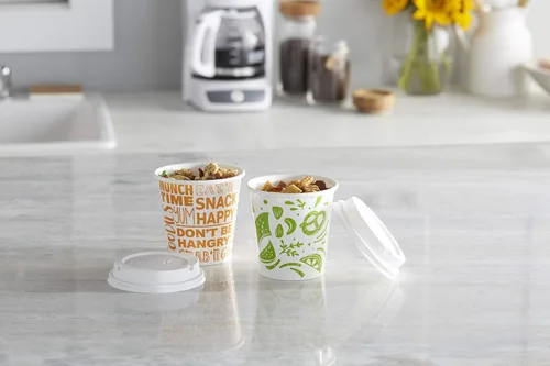 Miniatura 3 de Dixie To Go Snack Cups con tapas, tamaño de viaje de 10 onzas, 24 vasos de papel desechables