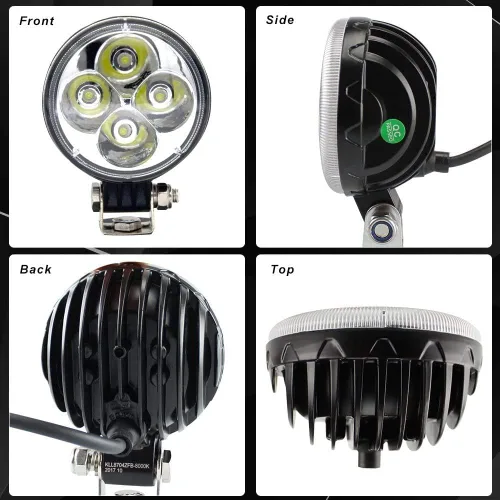 Voltage Automotive - Foco LED redondo de 3 pulgadas para motocicletas todo terreno, 4x4, Jeep, SUV, ATV, tractor, barco, 6000 K
