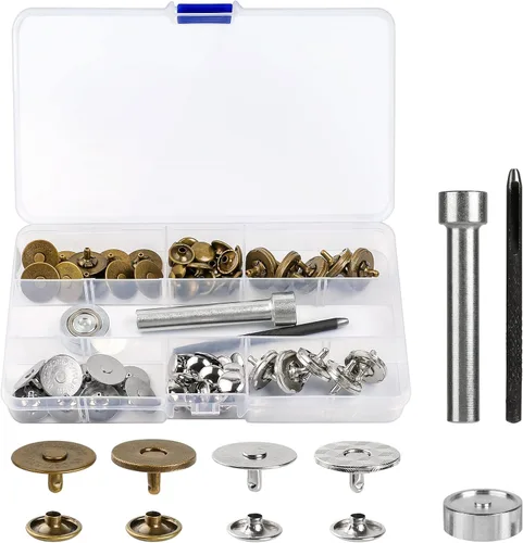 Miniatura 11 de 30 juegos de broches magnéticos con accesorios de costura (dedal de hilo de aguja) – Monederos magnéticos cierres de botones para coser