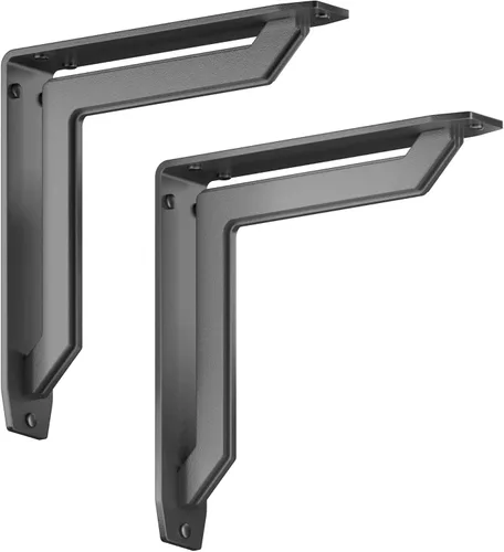 Miniatura 24 de Starby Charleston Soportes de acero resistente para repisa de chimenea, estante flotante, soporte de encimera, soldado a mano (paquete de 2)