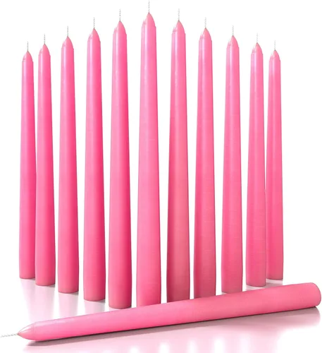 Miniatura 39 de CANDWAX Paquete de 12 velas cónicas rojas – Velas rectas sin goteo de combustión lenta sin perfume de 12 pulgadas – Ideal para mesa de comedor – Rojo