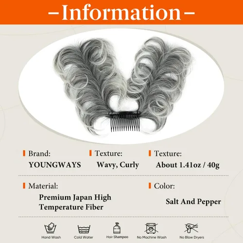 Miniatura 70 de Postizo de Cabello de Moño Desordenado Peine Lateral Clip en Moño de Cabello Postizo para Mujeres Corto Natural Liso Estilos Versátiles Ajustables