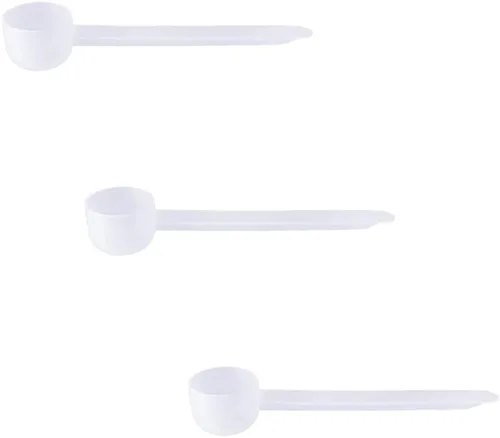 Miniatura 73 de Conjunto de 5 cucharas medidoras de plástico, 6 cucharadas (90 cc 3/8 taza 3 oz. 90 mL) con mango largo para polvos, gránulos, café, comida