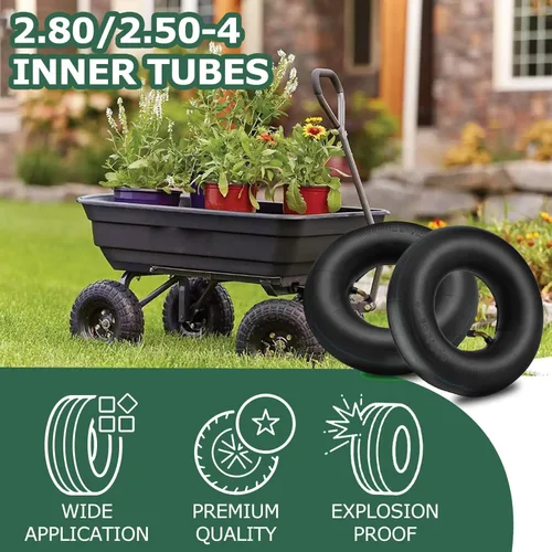 Miniatura 6 de 2.80/2.50-4 Tubo interior 2.80-4 2.50-4 Tubos de repuesto para neumáticos con vástago de válvula doblado para carretillas, scooters, camiones