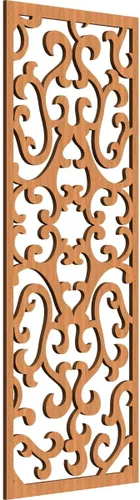 Miniatura 198 de Smithfield Paneles de pared decorativos de madera con calado, 13 3/8 pulgadas de ancho x 34 3/8 pulgadas de alto x 3/8 de alto, roble rojo rojo