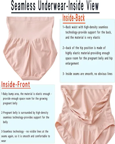 Miniatura 3 de Rnxrbb M-5XL Ropa interior de maternidad Shapewear sobre Bump Plus Size Seamless Support Maternidad Bragas Ropa de Talle Alto