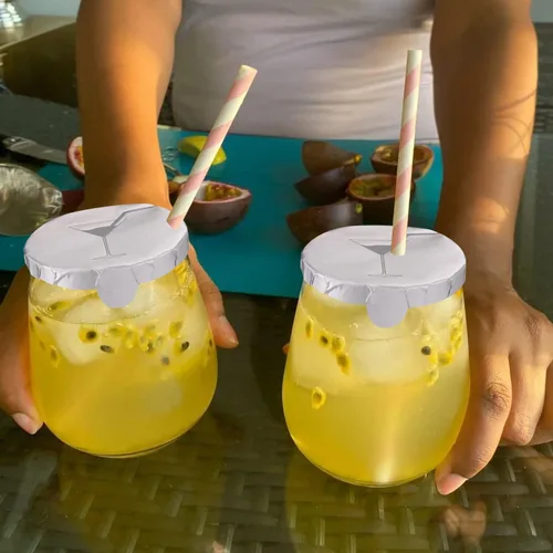 Miniatura 7 de Paquete de 100 tapas de protección para bebidas, fundas para bebidas para protección contra el alcohol, tapa universal para copas de vino y vasos.