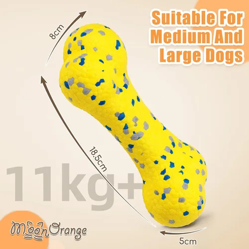 Miniatura 2 de Moonorange 2 Piezas Pelotas de Hueso Mejoradas para Perros + Juguetes de Rugby para Perros para Masticadores Agresivos, Pelotas de Tenis azul
