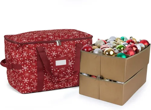 Miniatura 95 de Covermates Keepsakes Bolsa de almacenamiento ajustable para adornos, poliéster resistente, separadores acolchados y bandejas FlexGrid, organizador