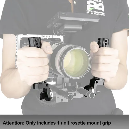 Miniatura 3 de NICEYRIG Rosette Mount Grip Empuñadura para rosca ARRI M6 para sistema de bloque de riel de hombro DSLR de 0.591 in