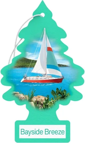 Little Trees Ambientador colgante de cartón para automóvil, hogar y oficina, Bayside Breeze (paquete de 6)