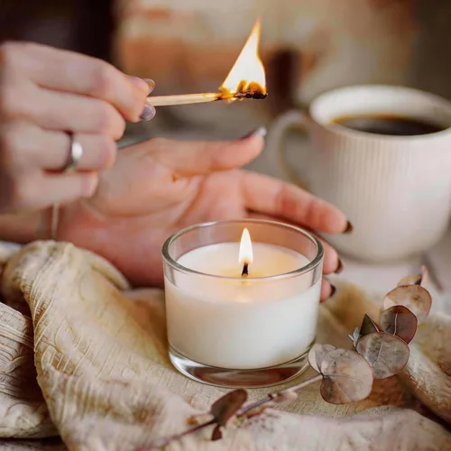 Miniatura 2 de Tarros de vela de vidrio de 4 onzas, paquete de 12 tarros pequeños para hacer velas, tarros vacíos de vidrio grueso de boca ancha con tapas de bambú