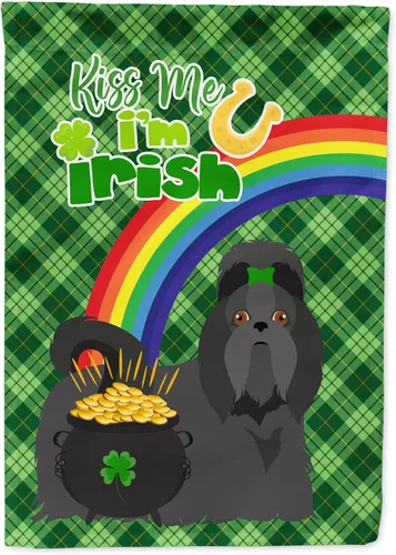 Miniatura 50 de Caroline's Treasures WDK4731GF - Bandera decorativa para jardín del día de San Patricio, color negro y tostado, Airedale Terrier, para jardín